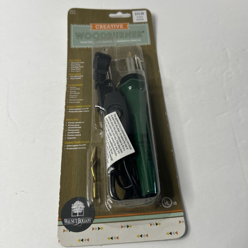 CREATIVE WOODBURNER TOOL WITH 5 POINTS AND TOOL STAND NIP NWT